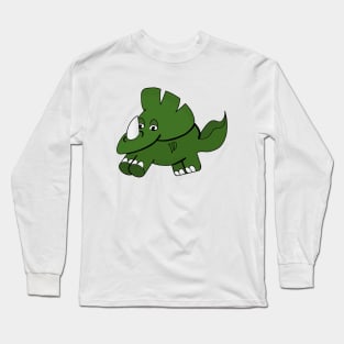 A Cute Triceratops Long Sleeve T-Shirt